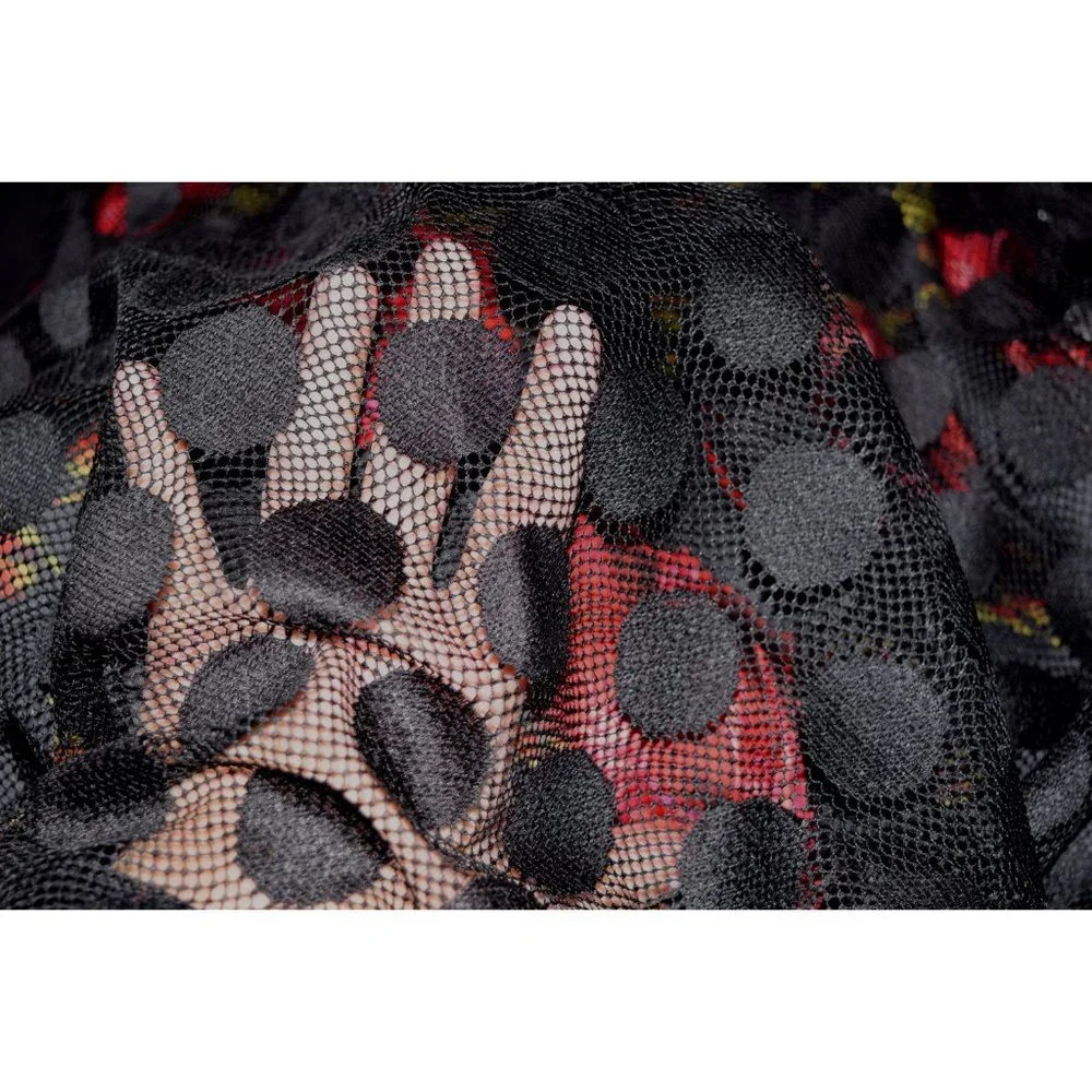 Betsey Johnson Rose and Polka Dot Mini Dress size6 - Picture 9 of 10